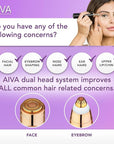 SPA SCIENCES - AIVA - The 2-in-1 Facial Hair Remover & Eyebrow Trimmer with Built-in LED Lights