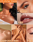 Glitter Blush Shimmer Highlighter Blusher Powder Makeup Face Powder Makeup(#inger) 04 G