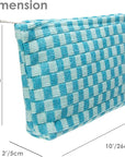 Pazimiik knitted checkered makeup bag