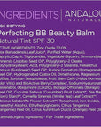 Andalou Naturals Perfecting BB Beauty Balm Natural Tinted Moisturizer with SPF 30, 2-in-1 BB Cream & Face Sunscreen with Broad Spectrum Protection, Mineral Sunscreen with Non-Nano Zinc Oxide, 2 Fl Oz