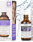 Advanced Clinicals Hyaluronic Acid Serum For Face | Moisturizing Facial Skin Care Products | Hydrating Serum For Face Helps Improve Look Of Wrinkles, Fine Lines, & Uneven Dry Skin Texture, 2-Pack