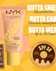 NYX PROFESSIONAL MAKEUP Buttermelt Glaze Soft Glow Skin Tint with SPF 30, Up To 12HR Wear, 01 Whipped Butta
