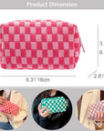 Pazimiik checkered makeup bag for
