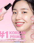 TOUCH IN SOL No Poreblem Primer – Pore Primer for Korean Makeup, Mattifying Primer for Oily Skin, Pore Eraser for Large Pores, Blurring Finish from K Beauty (1.01 fl.oz/30ml)
