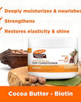 Palmer's Cocoa Butter & Biotin Length Retention Deep Conditioner, Strengthen, Nourish and Restore Elasticity and Shine, Suitable for All Curly Hair Patterns 8.5 Ounce