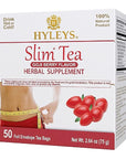 Hyleys Slim Tea Weight Loss Herbal Supplement with Goji Berry - Cleanse and Detox - 50 Tea Bags