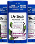 Dr Teal's Aluminum Free Deodorant, Elderberry & Vitamin D with Essential Oils, 2.65 oz (Pack of 3)
