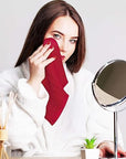Utopia Towels 24 Pack Cotton Washcloths Set, 100% Ring Spun Cotton, Premium Quality Flannel Face Cloths, Highly Absorbent and Soft Feel Fingertip Towels, Red