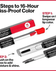 Revlon Liquid Lipstick with Clear Lip Gloss, ColorStay Overtime Lipcolor, Dual Ended with Vitamin E, 480 Unending Red, 0.07 Fl Oz