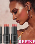 3 Pcs Cream Blush Stick Set,Face Shadow Shading & Eyes(04#,05#,06#)