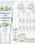 12 Sets Thank You Gifts Mini Sunscreen and Sunscreen Lip Balms Travel Size Thank You Gifts for Weddings Baby Shower Favors Supplies(Wedding Eucalyptus)