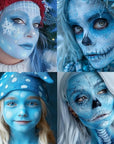 BOBISUKA Light Blue Face Paint Stick – Sweatproof Eye Black for Baseball Football Softball Sports, High Coverage Halloween Makeup Cosplay SFX – Ideal for Ice Fairy, Frost Spirit, Mermaid Looks
