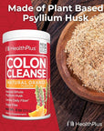 Health Plus Colon Cleanse Digestive Support | Natural Sweetener without Artificial Flavors | Daily Fiber for Toxin Elimination To Reduce Bloating | Orange Flavor | 9 Ounces, 36 Servings
