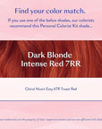 eSalon Permanent Hair Color & Hair Dye Complete Kit - Personal Colorist Kit for Up To 100% Gray Coverage for All Hair Types - Professional-Grade Ammonia-Free Hair Dye (Dark Blonde Intense Red 7RR)