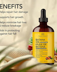 Botanic Hearth 100% Pure Batana Oil For Hair Growth | Infused with Batana Kemel Oil | Hair Oil Repairs Dry Damaged Hair, Strengthening, Healthier - Hair Tonic, 2.0 fl oz