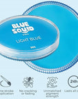 Blue Squid Face Paint Water Based Single Cake Professional Face Paint & Body Paint - Water Activated, Kids Adults Face Painting for Costume, Halloween Makeup, Cosplay - Light Blue Face Paint 30g