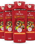 Old Spice Cleansing Body Wash for Men, 3X Defense, 24/7 Shower Fresh with Lasting Scent, 2-in-1 Body & Face Wash, Bearglove with Crisp Orchard Scent, 24 oz (Pack of 4)