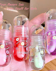 4 Pcs Lip Gloss Oil Set, Fruit Flavored Lip Gloss Set Cute Lip Jelly Hydrating Lip Make-Up for Kids and Teens, Kid Friendly, Party Gift, Non-toxic