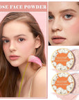 2PCS Pink Setting Powder Loose Face Powder Matte