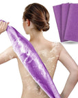 Exfoliating Towel for Body, Back, & Legs (3-Pack) | ARCH&M Korean Bath Scrub & Japanese Washcloth for Ingrown Hairs & Smooth Skin (Purple x 3)