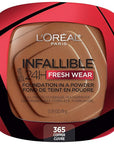 L'Oreal Paris Makeup Infallible Fresh Wear Foundation in a Powder, Up to 24H Wear, Waterproof, Copper, 0.31 oz.