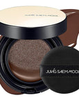 JUNG SAEM MOOL Essential Skin Nuder Cushion 42C Deep Cacao 0.49 Fl Oz, No Refill, Natural Radiant Finish Cushion Foundation with Buildable Coverage, Lightweight Texture, Korean Foundation Makeup