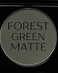 Off White, Matte Medium Green, and Glitter Navy Blue Green Vegan Eyeshadow Trio Palette; Talc, Paraben & Cruelty Free
