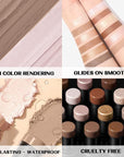 FOCALLURE 2 Pcs Mineral Cream Contour Stick,Moisturize Highlighter and Bronzer Pen,Non Stick Face Brightens & Shades Pencil,Long Lasting & Smooth Gliding Face Illuminator Makeup,Fair
