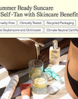 Sun Blush Glowing Self Tanning Drops Australian Made 1.0 fl.oz | Sun-Kissed, Natural Face & Body Gradual Self Tanner with Peptides | Fragrance Free| Everyday Humans