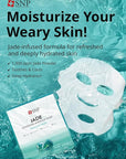 SNP 1000ppm Real Jade Mineral Ampoule Sheet Mask | Cleansing and Purifying All Sensitive Skin Types | Calming, Hydrating, and Moisturizing Facial Skin | Korean Face Masks Skincare | 10 Sheets