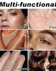 Glitter Powder Highlighter Makeup, Fairy Highlight Shimmer Body Pearl White)