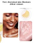 Cream Highlighter Compact, Highly Pigmented Glitter Powder Makeup, Face