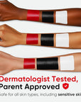 Blue Squid PRO Red, White and Black Face Paint Stick - Waterproof Body Paint Adults & Kids Eye Black Baseball, Eyeblack Softball -Hypoallergenic Twist-Up Non-Toxic Makeup Stick - Cosplay, Sports & SFX