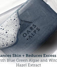 Oars + Alps Blue Charcoal Exfoliating Men's Bar Soap, Dermatologist Tested and Made with Clean Ingredients, Travel Size, 1 Pack, 6 Oz