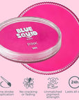 Blue Squid Face Paint Water Based Single Cake Professional Face Paint & Body Paint - Water Activated, Kids Adults Face Painting for Costume, Halloween Makeup, Cosplay - Classic Pink Face Paint 30g