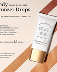 Bronzing Drops, Lightweight Non-greasy Liquid Bronzer for Face & Body, Glow Bronzing Serum for Flawless Skin & Radiant Finish (DEEP BRONZE)