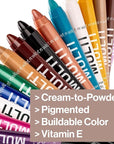 wet n wild Color Icon Cream Eyeliner Eyeshadow Multi-Stick, Moisturizing, Nourishing Velvety Cream-to-Powder Buildable & Blendable Formula, Cruelty-Free & Vegan - Brown Sugar