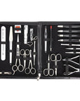 3 Swords Germany - Brand Quality 23 Piece Manicure Pedicure Grooming kit Set for Professional Finger & Toe Nail Care Tweezers File Clipper Fashion Leather case in Gift Box, Made by 3 Swords (0293)