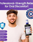 ioRinse Maximum Relief (MR) Mouthwash - Dentist & Oncologist Approved & Recommended for Patients with Oral Mucositis, Mouth Sores, Oral Ulcers, Dry Mouth, Canker Sores and Mouth Irritation. Mint 1L
