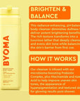 BYOMA Brightening Body Wash - Creamy Formula with Niacinamide & Azelaic Acid for Dull, Dehydrated Skin - Brightens & Evens Tone - Skin Barrier Repair - 16.9 Fl. Oz