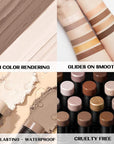 FOCALLURE 2 Pcs Mineral Cream Contour Stick,Moisturize Highlighter and Bronzer Pen,Non Stick Face Brightens & Shades Pencil,Long Lasting & Smooth Gliding Face Illuminator Makeup,Light