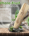 Vietnamese Natural Loofah Back Scrubber - 100% Plant-Based Exfoliation Shower Sponge, Handcrafted Whole Loofah Gourd with Jute Fiber Handle, Suitable for Men & Women (1-Pack)