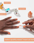 essie nail polish, ferris of them all collection, muted khaki-green nail color with a cream finish, win me over, 0.46 fl. oz.