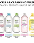 Garnier Micellar Water with Rose Water and Glycerin, Hydrating Facial Cleanser & Makeup Remover, For All Skin Types, Vegan, Cruelty Free, 13.5 Fl Oz (400mL), 1 Count
