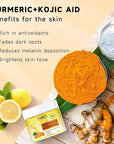 Turmeric Kojic Acid Cleansing Pads, Turmeric Face Scrub Pads Enriched with Kojic Acid, 50PCS
