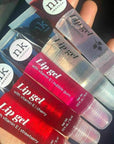 NICKA K NEW YORK VARIETY SET OF 5 NK Hydrating Lip Gel - Vitamin E (Clear, Rosehip Oil, Bubble Gum, Cherry, Strawberry)