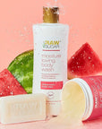 RAW SUGAR Simply Body Wash Variety Trio (25 Fl Oz, Pack of 3) Vegan Bath & Shower Gel, Raw Coconut + Mango, Pineapple + Maqui Berry + Coconut and Watermelon + Fresh Mint, No Sulfates & Parabens