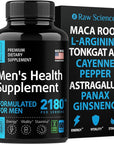 Nitric Oxide Supplements for Men - Black Maca Root, L-Arginine, Tongkat Ali Longjack, Ginseng, Tribulus Terrestris, Muira Puama - Mens Supplement, Male Health, Stamina Booster - 60 capsules