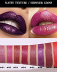 Shimmer Gloss Lipstick, Slicks Lip Gloss Diamond Shiny Pink Dark Red Purple Glitter Sparkly Glossy Shimmer Waterproof Girls Lip Glaze for Women, Long lasting High Pigmented Lips Makeup(#05)