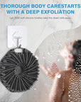 2Pcs Silicone Body Scrubber,Exfoliating Body Scrubbers for use in Shower,Silicone Body Brush for Showering and Anti-Slippery Handles for All Skin Types,Eco Friendly Shower Scrubber for Body (Black)